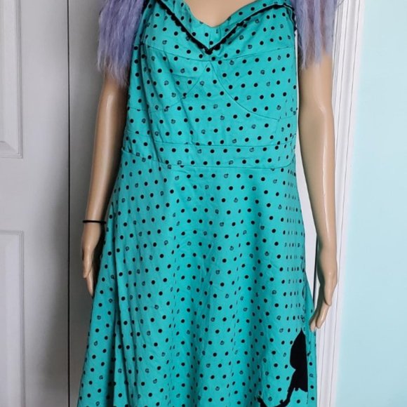 Rare Torrid Little Mermaid Pinup Swing Dress - Picture 4 of 12